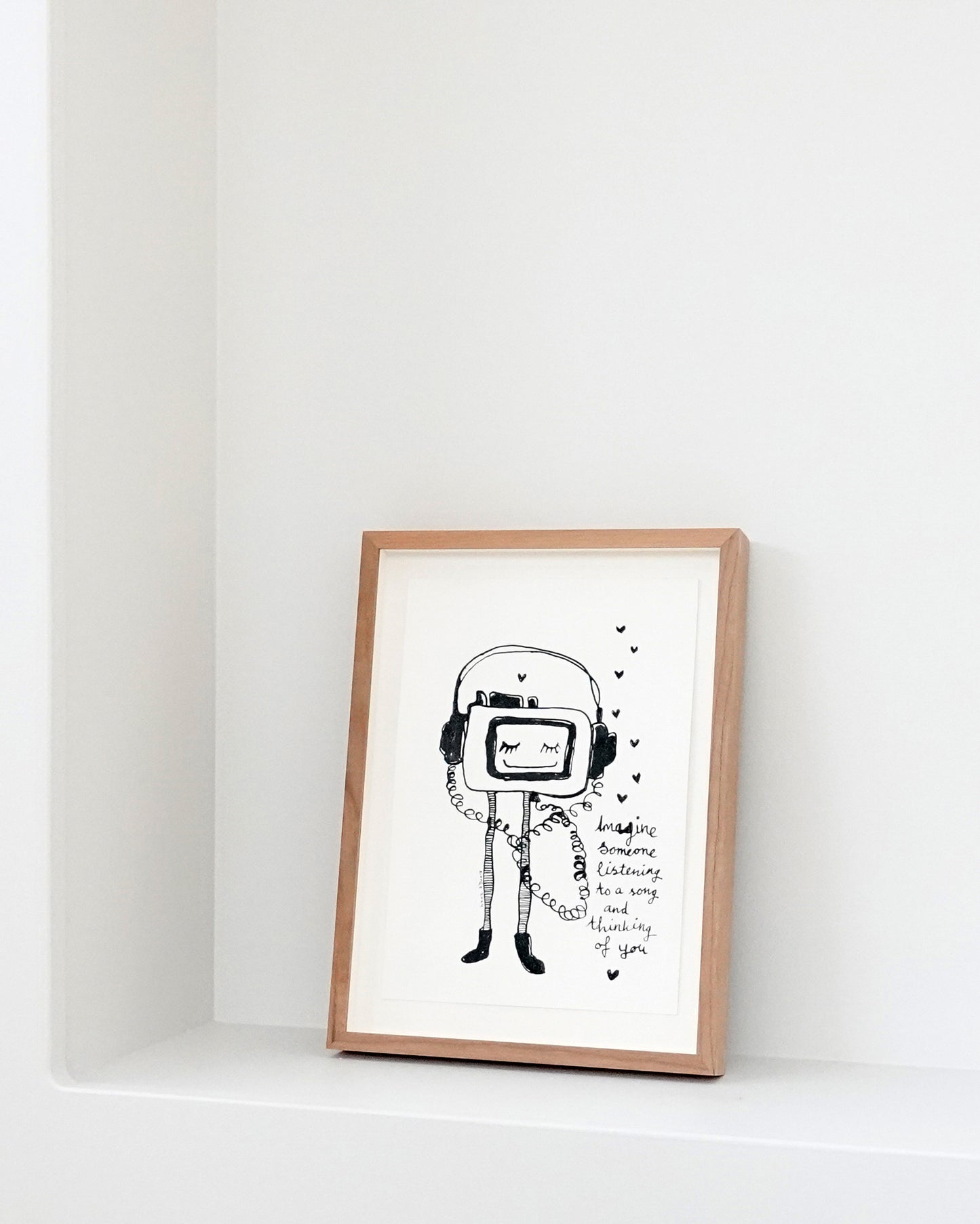 imagine - originele tekening in lijst
