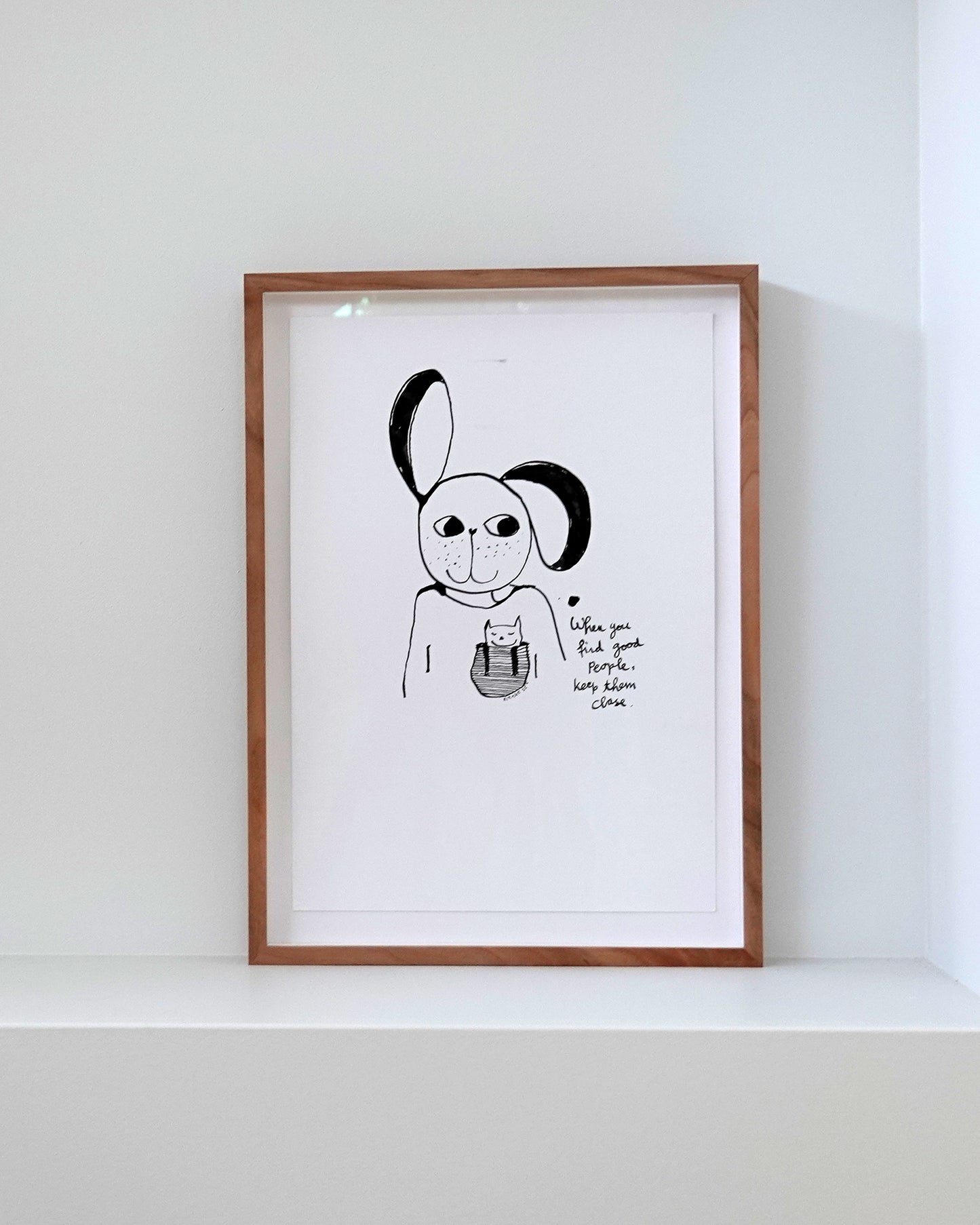 if you find good people - originele tekening in lijst