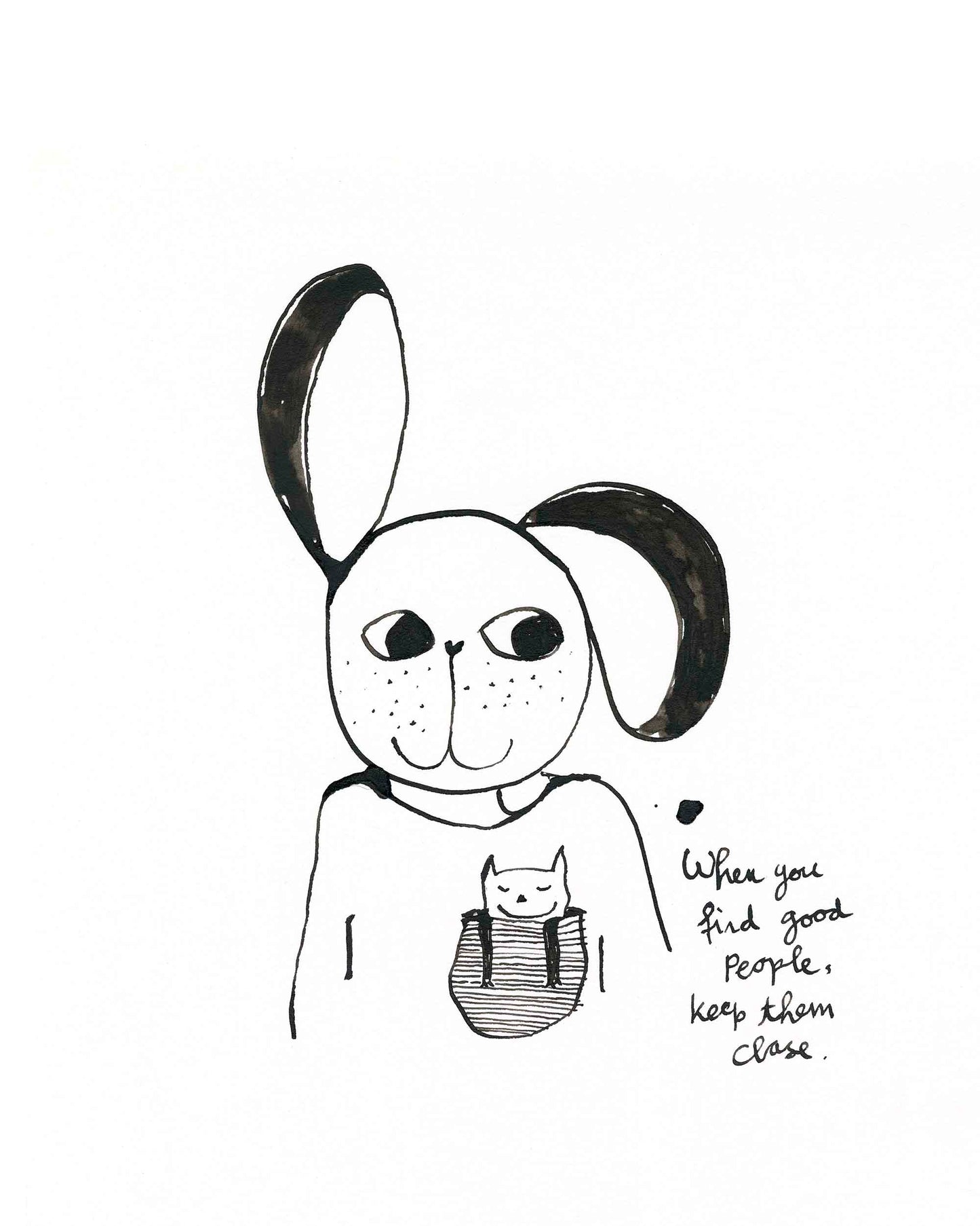 if you find good people - originele tekening in lijst