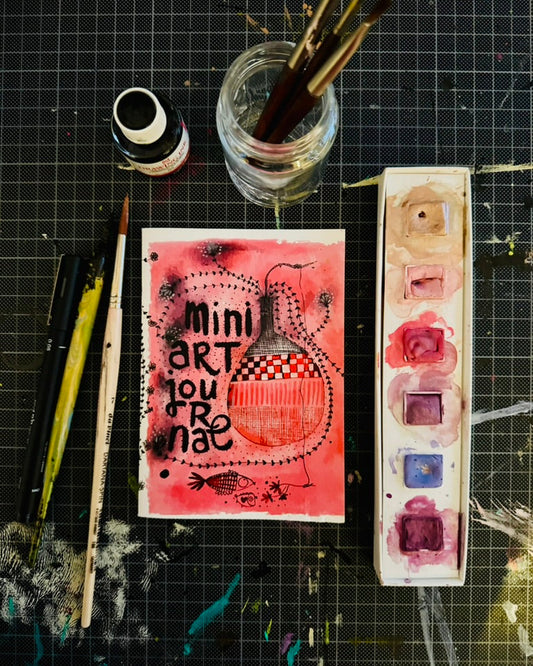 mini art journal - roze